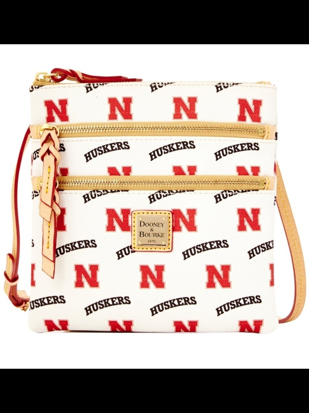 Dooney & Bourke Nebraska Huskers White Crossbody Bag